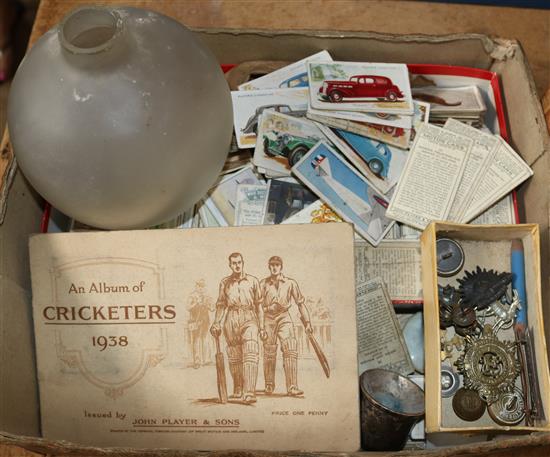 Cigarette cards,  badges etc